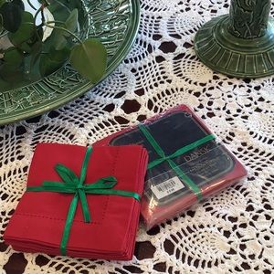 10” Square Cocktail Napkins. Set of Six.